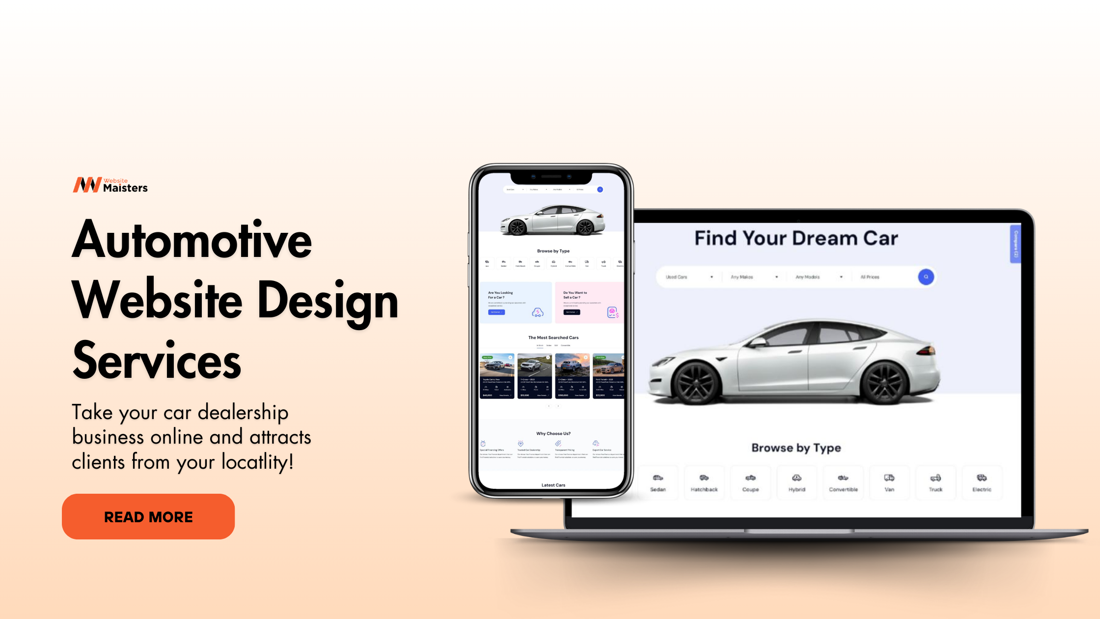 Design service for automotive website website maisters